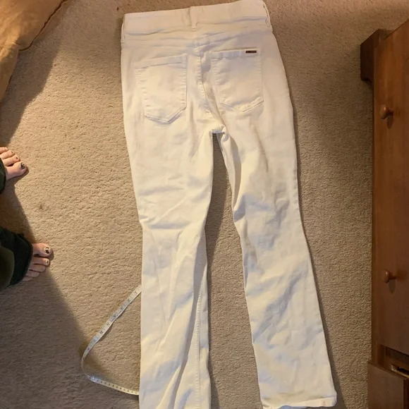 White House Black Market Cream Flare Pants - Picture 4 of 4